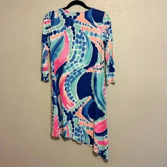 Lilly Pulitzer Ariana Ocean Jewels Asymmetrical Hem Dress - Picture 6 of 6